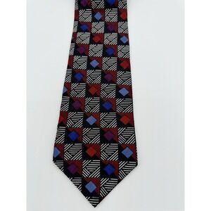 Gianfranco Ruffini Silk Tie Extra Long 68" x 4" Geometric Made Italy